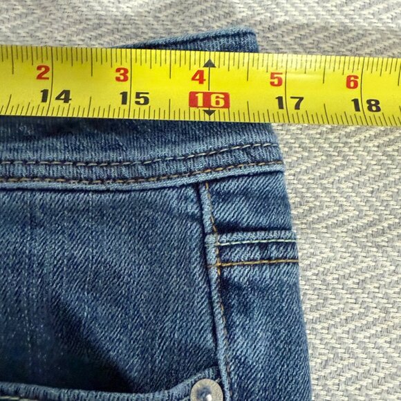 American Eagle Original Boot Jeans Women 8 Blue Stretch VTG Y2K Low Rise Hippie - Picture 6 of 9